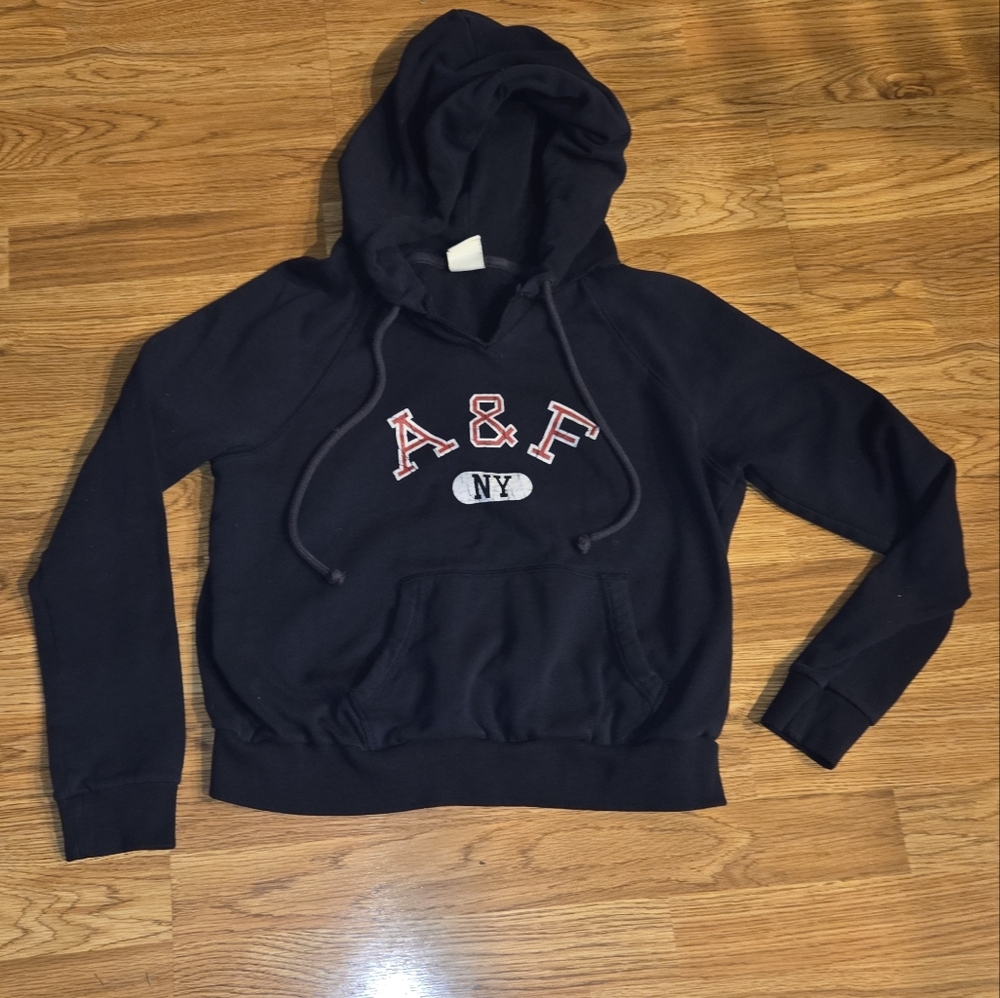 A&F Navy Hoodie with Logo